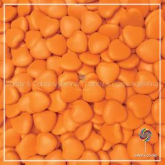 Pastilla frutal corazón confitada - naranja - 500 grms