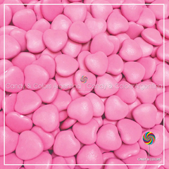 500 grms Pastilla frutal corazón confitada - rosa
