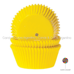 Pirotines para Cupcakes Nr. 10 - amarillo liso - 15 unidades