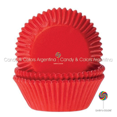 Pirotines para Cupcakes Nr. 10 - rojo liso - 15 unidades