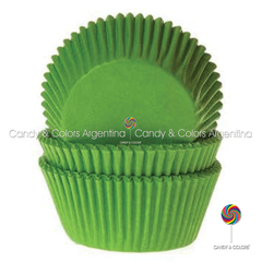 Pirotines para Cupcakes Nr. 10 - verde liso - 15 unidades