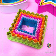 Set 5 cortantes de galletas - cuadrado