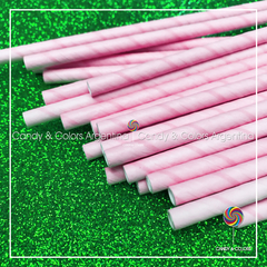 Sorbetes de Papel x 25 unidades - rosa pastel liso