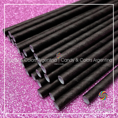 Sorbetes de Papel x 25 unidades - negro liso