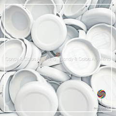 10 unidades - Tapas Twist Off (axial) 38 Mm para Botella de vidrio con rosca - blanco