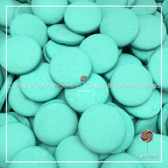 Tapas de alfajor - celeste aguamarina - 20 unidades - no apto para envío