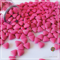 Pastillas Triángulos frutales confitadas - frucsia - 500 grms