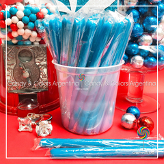 Varitas de caramelo - 17,5 cm - azul turquesa liso - unidad