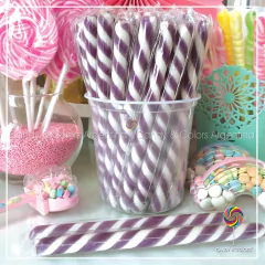 Varitas de caramelo - 18 cm - violeta y blanco - unidad - comprar online