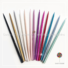 Vela perlada 20 cm - color a elección