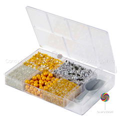 WILTON SPRINKLES - CAJA con palita SURTIDO DORADO, Plateado, negro y BLANCO CÓD: 710-6692 comestible respostería