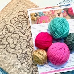 Kit de Bordado "Rosas" - para bordar con My Punch Needle #6 -