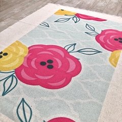 Alfombra Grande para Bordar | Diseño Rosas