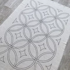 Alfombra Grande para bordado Marroquí | Diseño Círculo Handira