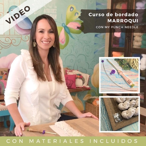 Curso de Bordado Marroquí con My Punch Needle | con Materiales Incluidos.