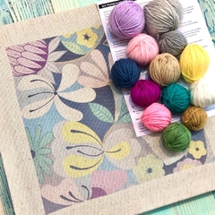 Kit de Bordado "Flor Violeta" - para bordar con My Punch Needle #4