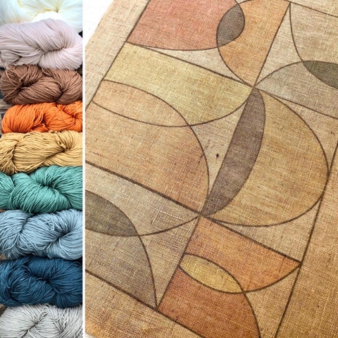 Kit de Bordado Marroquí diseño "Rayas" - para bordar con My Punch Needle #4 (copia)