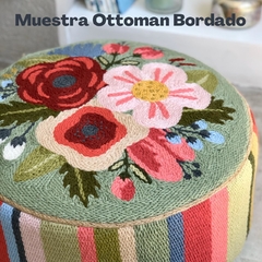 Kit Ottoman diseño "FRESH" + Hilados - para bordar con My Punch Needle #4 - Sol Alvarez Roldán