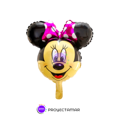 Globo Minnie Moño Cabeza 14" X5 Unidades
