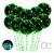 10 Globos Burbuja Led Verdes c/Palitos Porta Globos