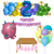 Combo Cumpleaños Kit Globos Monstruo Rosa - comprar online