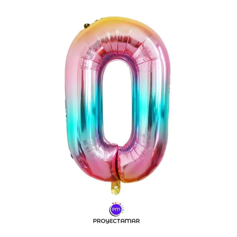 Globo Numero Mediano Multi 32" - comprar online