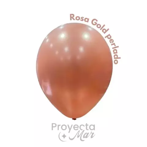 Globos Rosa Gold Perlado 12" x10