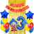 Combo Cumpleaños Globos Temática Payaso Plim Plim Dorado en internet
