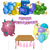 Combo Cumpleaños Kit Globos Monstruo Rosa - tienda online