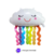 Globo Figura Nube Lluvia Arcoíris 20"