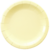 Plato Polipapel Amarillo Pastel Chico x10