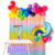 Combo Cumpleaños Kit Globos Arcoíris
