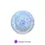 Platos Polipapel Celeste Lunares Plata x6