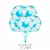 Globo Figura Circulo Pelota Celeste y Blanca 18"