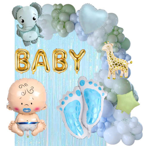 Combo Globos Arco Organico Baby Shower Nene Super