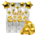 Combo Globo "Hello 2025" Plata Dorado