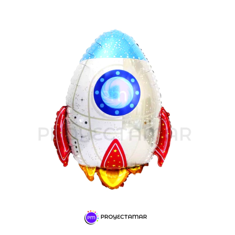 Globo Espacial Cohete Paleta 14"