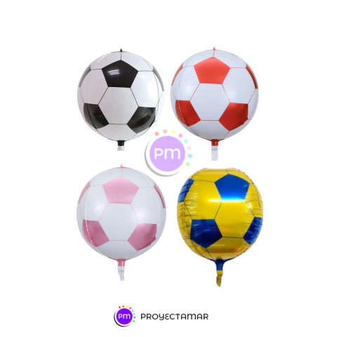Globo Metalizado Orbz Pelota Futbol 22"