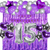Combo Cumpleaños Globos Violeta Plata - comprar online