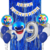 Combo Cumpleaños Globos Temática Baby Shark Azul