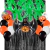 Combo Cumpleaños Globos Temática Halloween Verde Negro