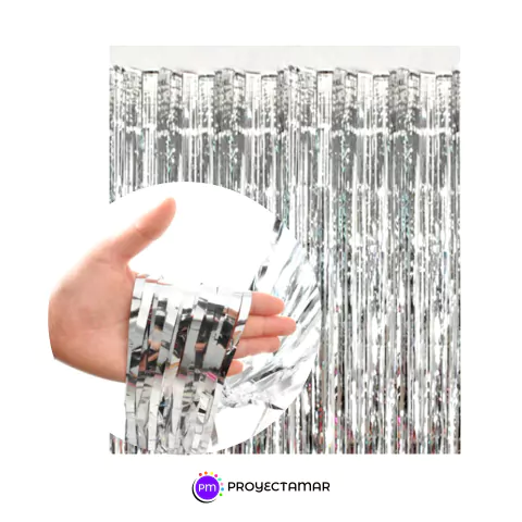 Cortinas Metalizadas Decoración 1x2mts - comprar online