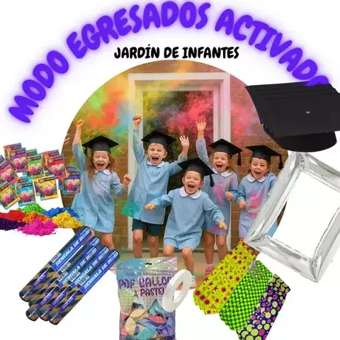 Combo Festejo Egresados Jardin Graduación Fiesta Egreso