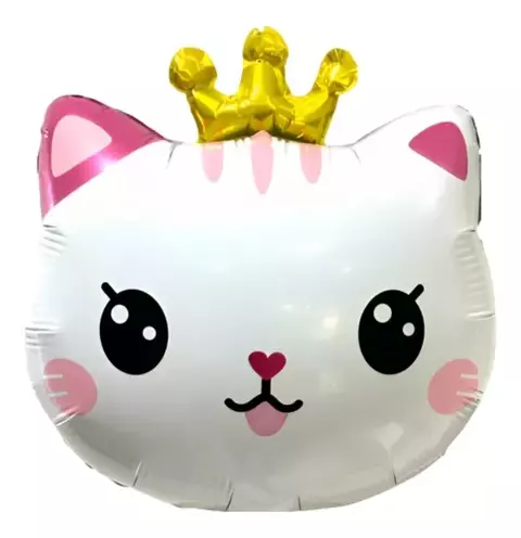Globo Gatita Reina Blanca 14"