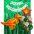 Combo Cumpleaños Globos Dino Rex Naranja Temática Decoración
