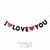 Guirnalda de Papel "I Love You" Grande