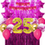 Combo Cumpleaños Globos Temática Fucsia Dorado