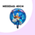 Globo Metalizado Sonic Circulo 18" - tienda online