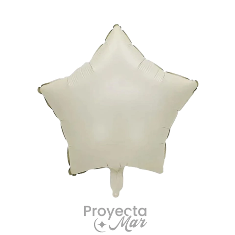 Globo Estrella Manteca Matte 18 Pulgadas - comprar online
