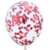 Globos Cristal Confetti Rojo 12" x10